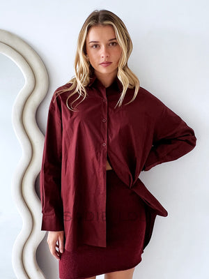 By Frankie /  Shay Blouse - Burgundy