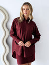 By Frankie /  Shay Blouse - Burgundy