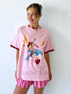 By Frankie / Giddy Up Tee - Pink