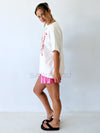 By Frankie / Sunny Days Shorts - Pink / Red Stripe