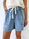 Riley Pin Stripe Denim Short