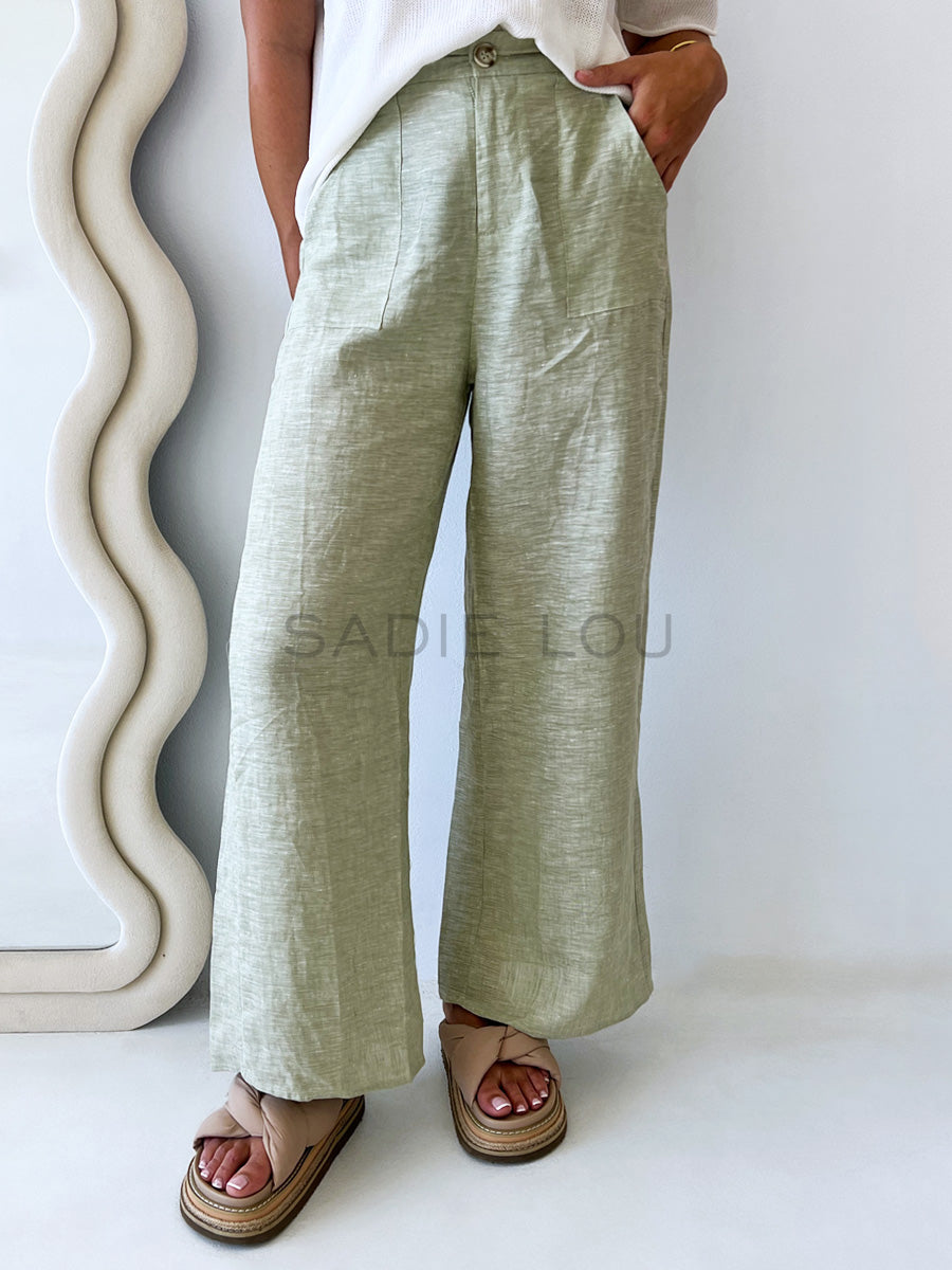 Little Lies / Bondi Pant - Sage