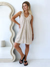 By Frankie / Missy Sun Dress - White/Chocolate