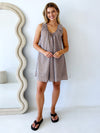 By Frankie / Missy Striped Sun Dress - Chocolate/Blue