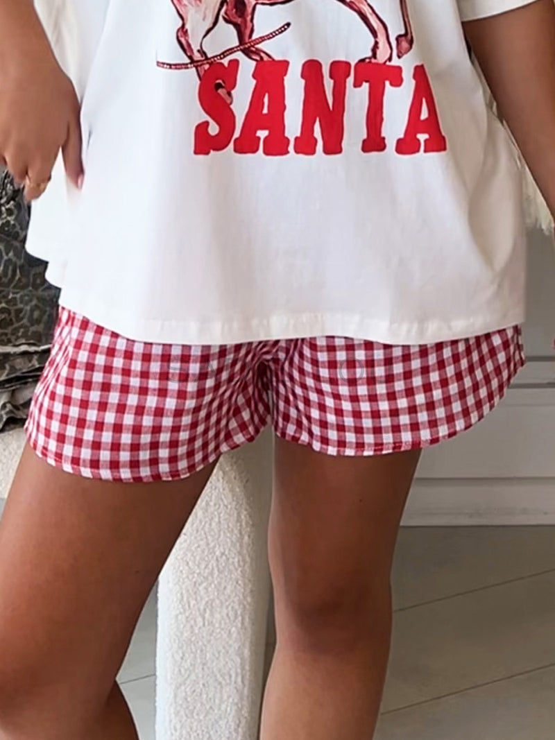 By Frankie / Sunny Days Shorts - Red Gingham