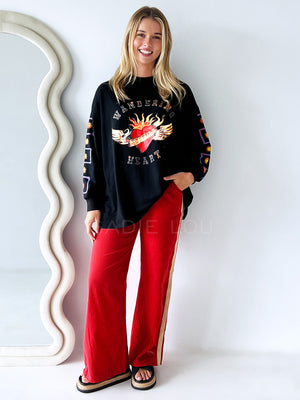 By Frankie / Wandering Hearts Long Sleeve - Black