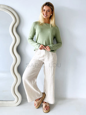 Little lies / Quinn Knitted Top - Sage