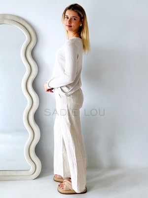 Little lies / Quinn Knitted Top - Smoke
