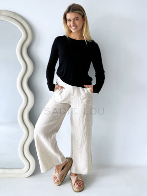 Little lies / Quinn Knitted Top - Black