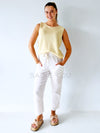 Little Lies / Luxe Linen Pant - White