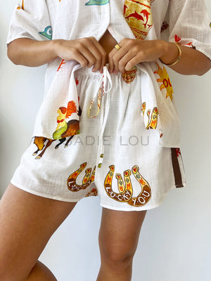 By Frankie / Lucky You Racer Shorts