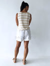 Little Lies // Embroidered Shorts - White