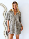 By Frankie / Toby Denim Dress - Leopard