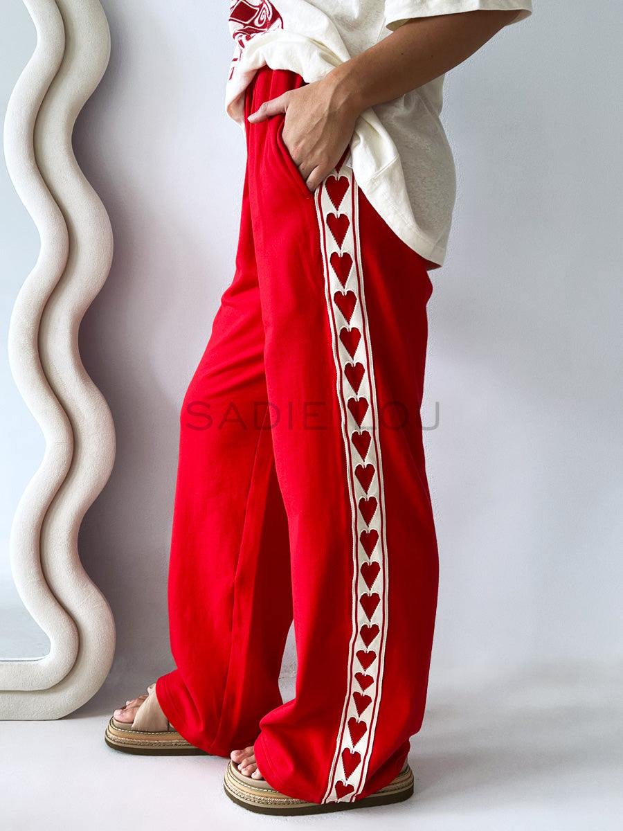 Near The Sea / Racer Track Pant - Red