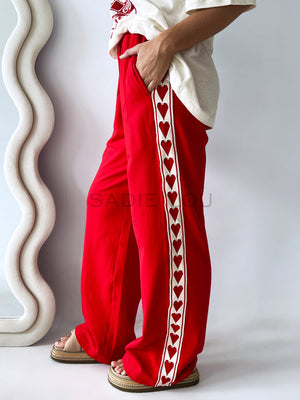 Near The Sea / Racer Track Pant - Red