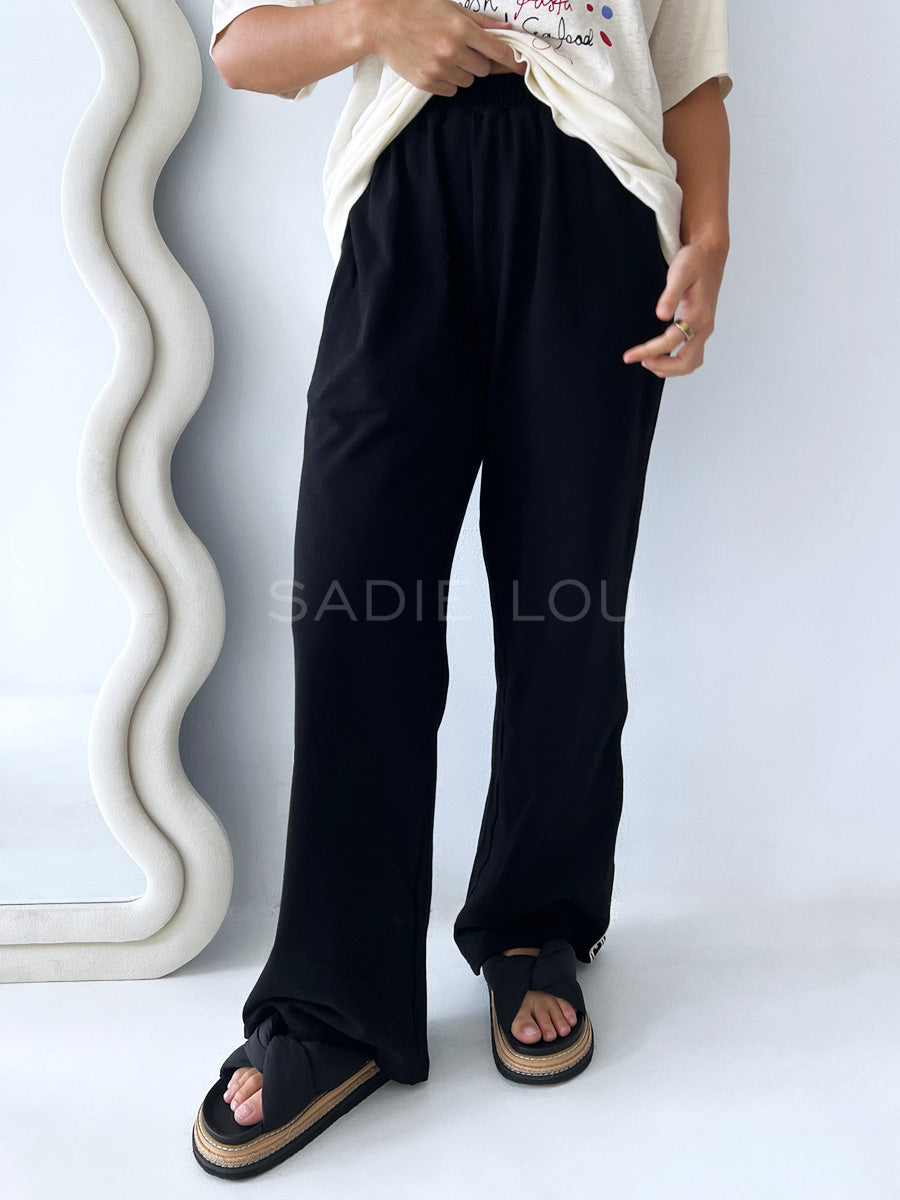 Near The Sea / Racer Track Pant - Black