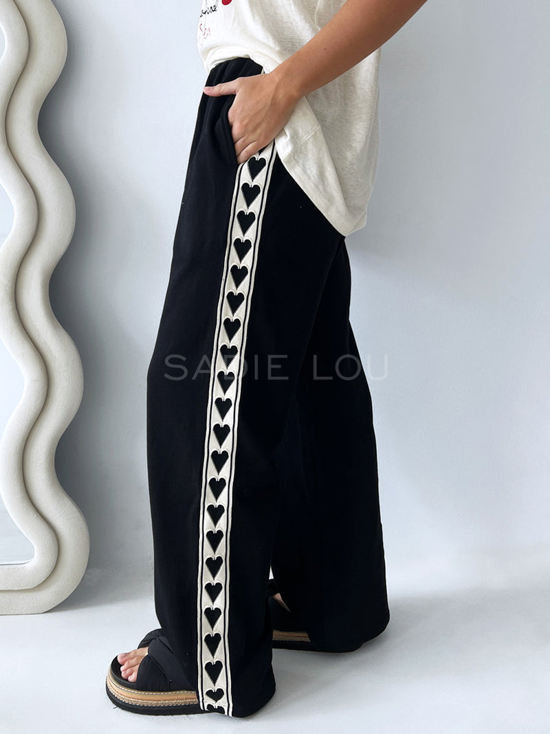 Near The Sea / Racer Track Pant - Black