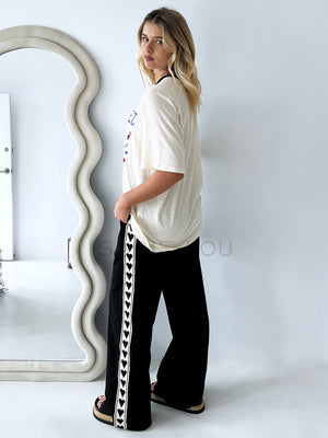 Near The Sea / Racer Track Pant - Black