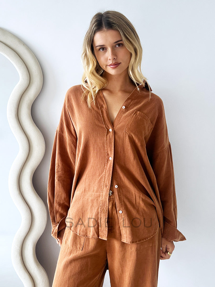 Little lies / Billie Shirt - Rust