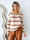 Little Lies / Ivy Knit Jumper Rust/White