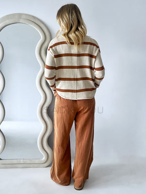 Little Lies / Ivy Knit Jumper Rust/White