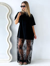 By Frankie / Ciara Lace Tee Dress - Black