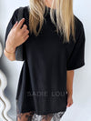 By Frankie / Ciara Lace Tee Dress - Black