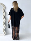 By Frankie / Ciara Lace Tee Dress - Black