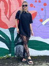 By Frankie / Ciara Lace Tee Dress - Black