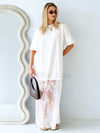 By Frankie / Ciara Lace Tee Dress - White