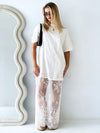 By Frankie / Ciara Lace Tee Dress - White