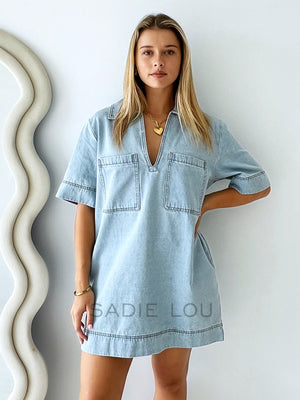By Frankie / Toby Denim Dress - Light Denim