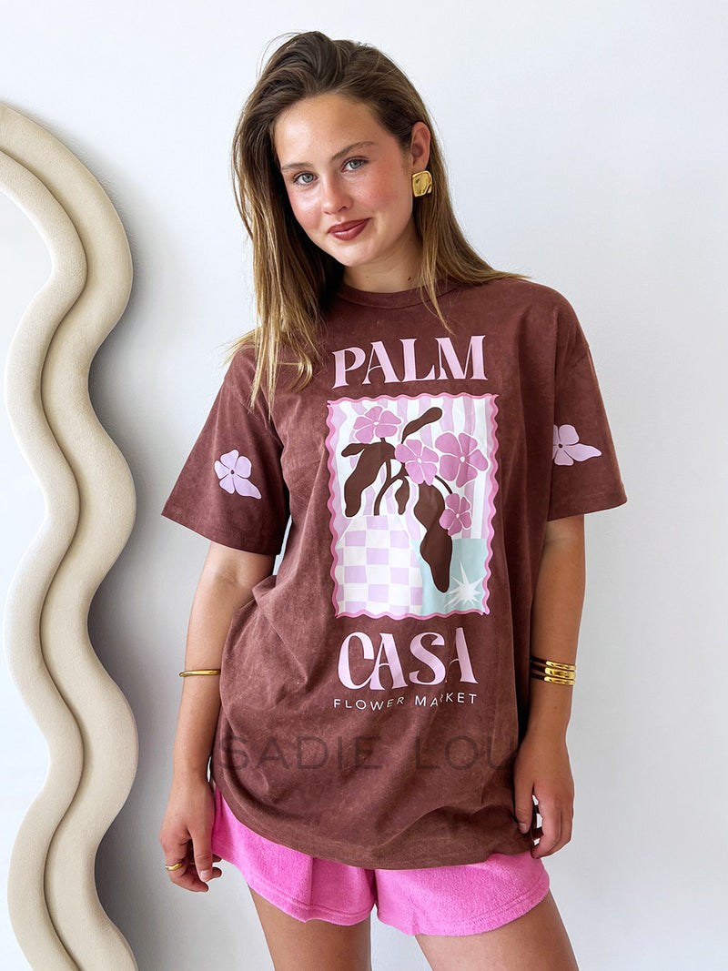 Palm Collective / Flower Market Tee - Choc