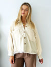 Waffle Knit Shacket - Beige