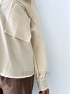 Waffle Knit Shacket - Beige