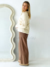Waffle Knit Shacket - Beige