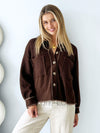 Waffle Knit Shacket - Chocolate