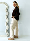 Waffle Knit Shacket - Chocolate