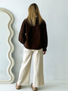 Waffle Knit Shacket - Chocolate