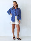 Cartel & Willow / Tammy Shirt - Cobalt Stripe