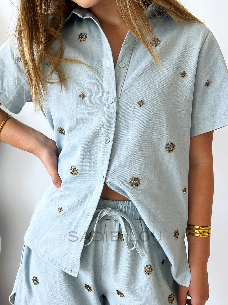Little Lies / Stargazer Denim Blouse