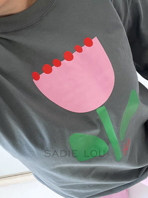 Häll Störe / Bloom Long Sleeve - Charcoal