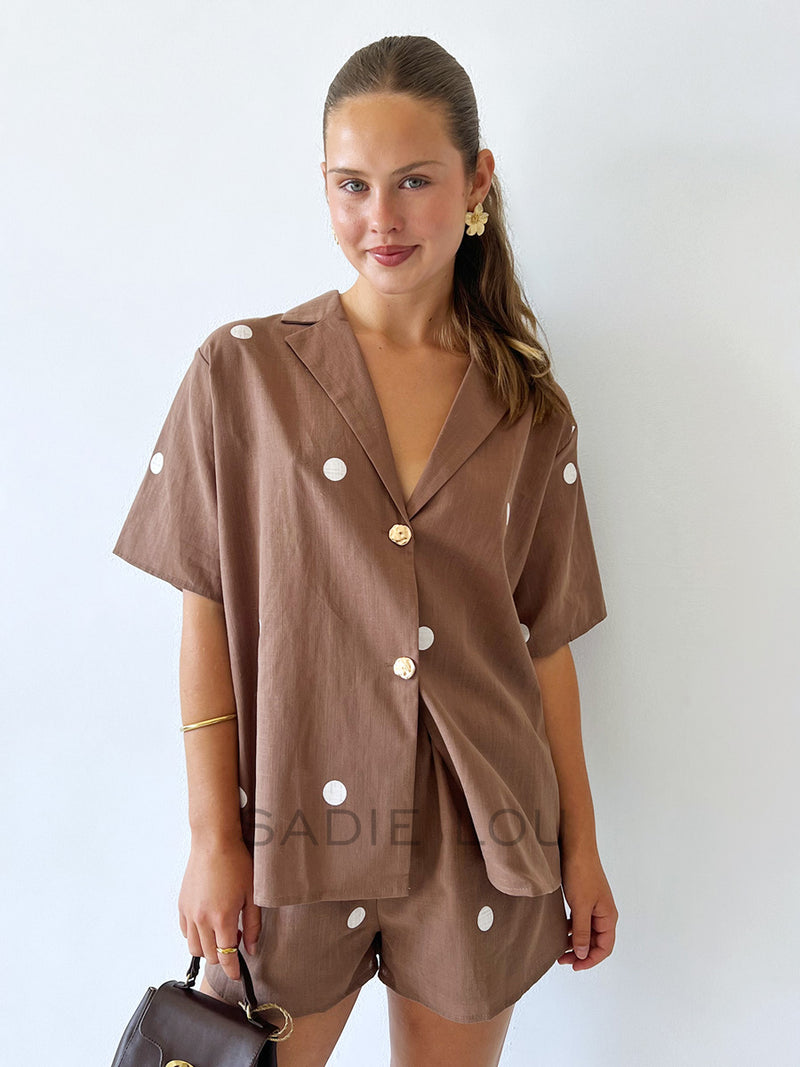 By Frankie / Bonnie Short Polka Set - Choc