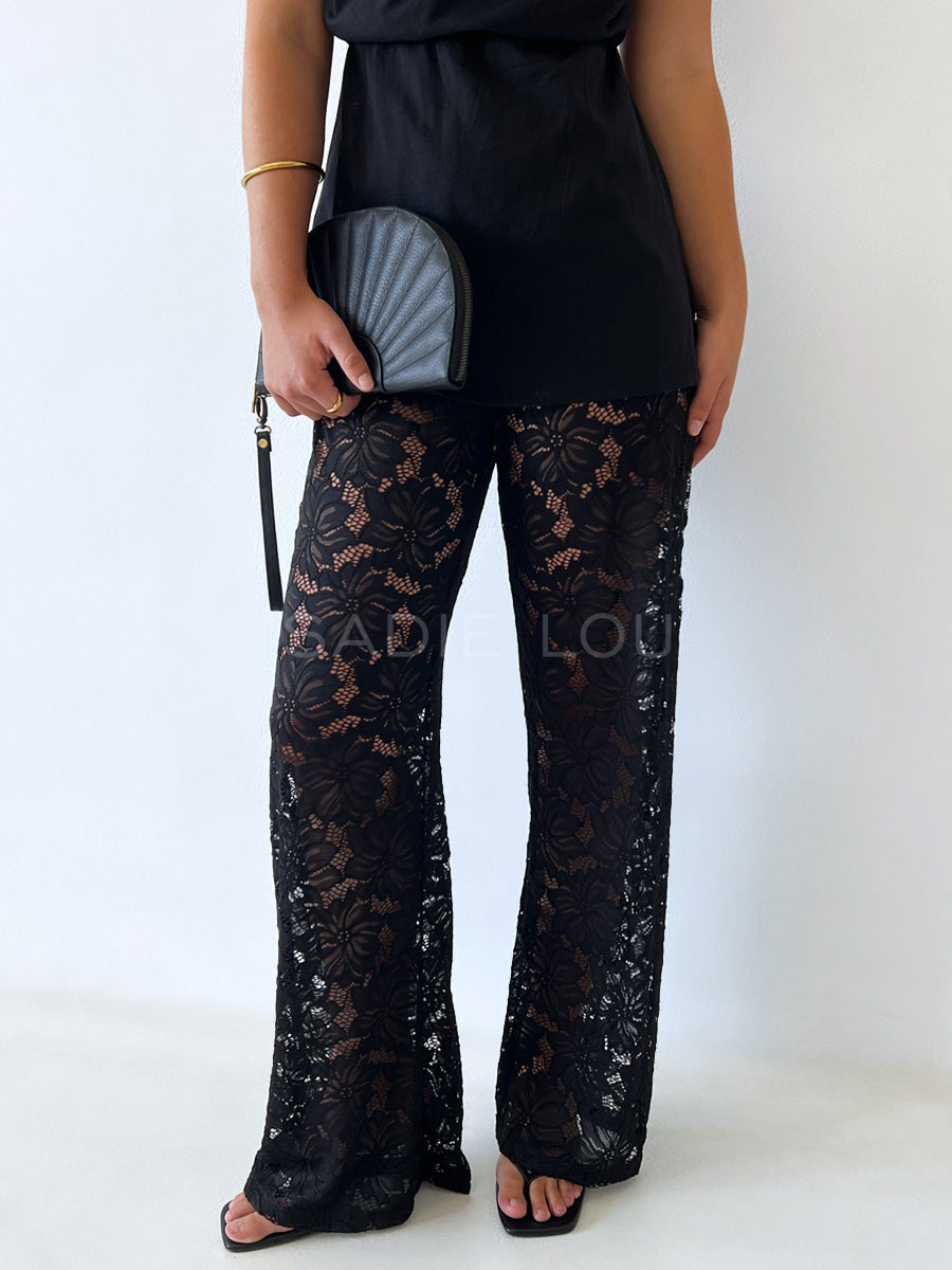 By Frankie / Whisper Lace Pant - Black