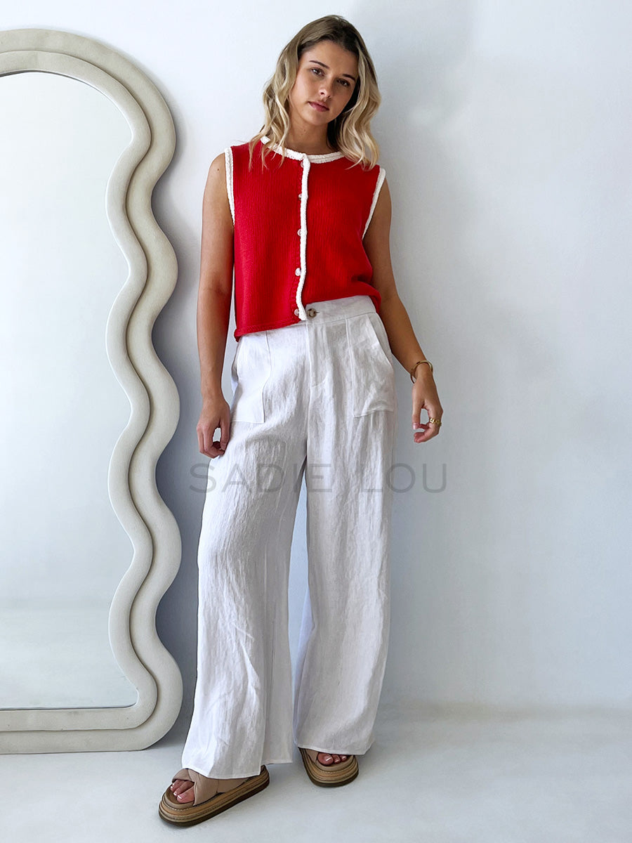 Little Lies / Contrast Raya Tank - Red