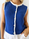 Little Lies / Contrast Raya Tank - Blue