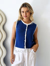 Little Lies / Contrast Raya Tank - Blue