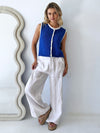 Little Lies / Contrast Raya Tank - Blue