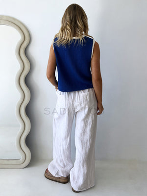 Little Lies / Contrast Raya Tank - Blue
