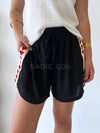 Racer Heart Shorts - Black